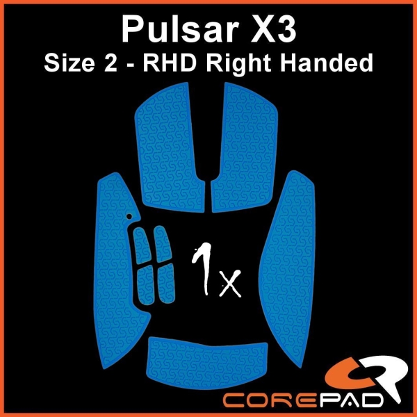 Corepad Soft Grips Grip Tape BTL BT.L Pulsar X3 Size 2 Medium Regular RHD Right Handed Hand